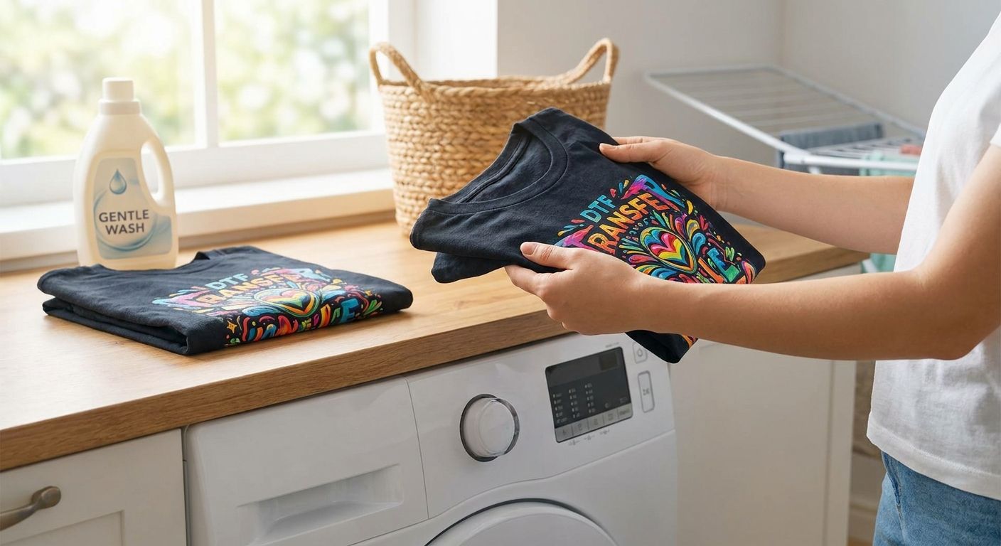 How to wash apparel with DTF transfers