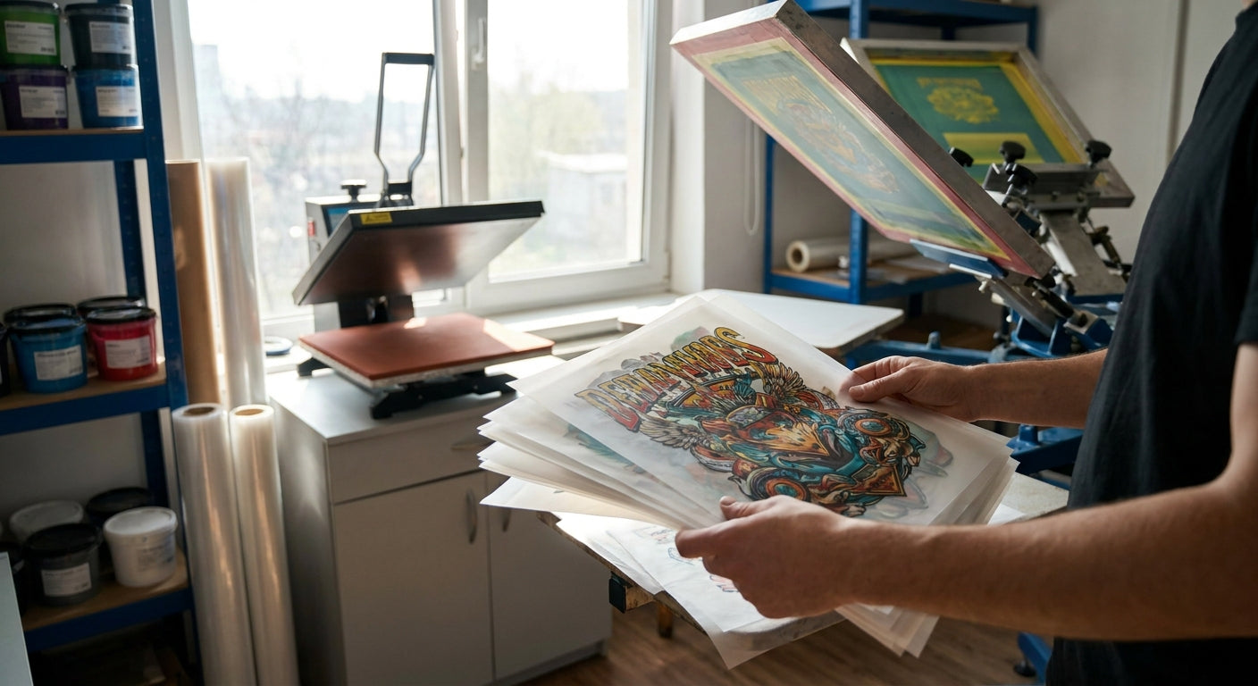 Ready-to-press DTF transfers for screen printers
