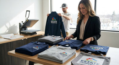 DTF transfers for real estate branded apparel