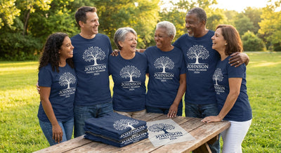 DTF transfers for family reunion shirts
