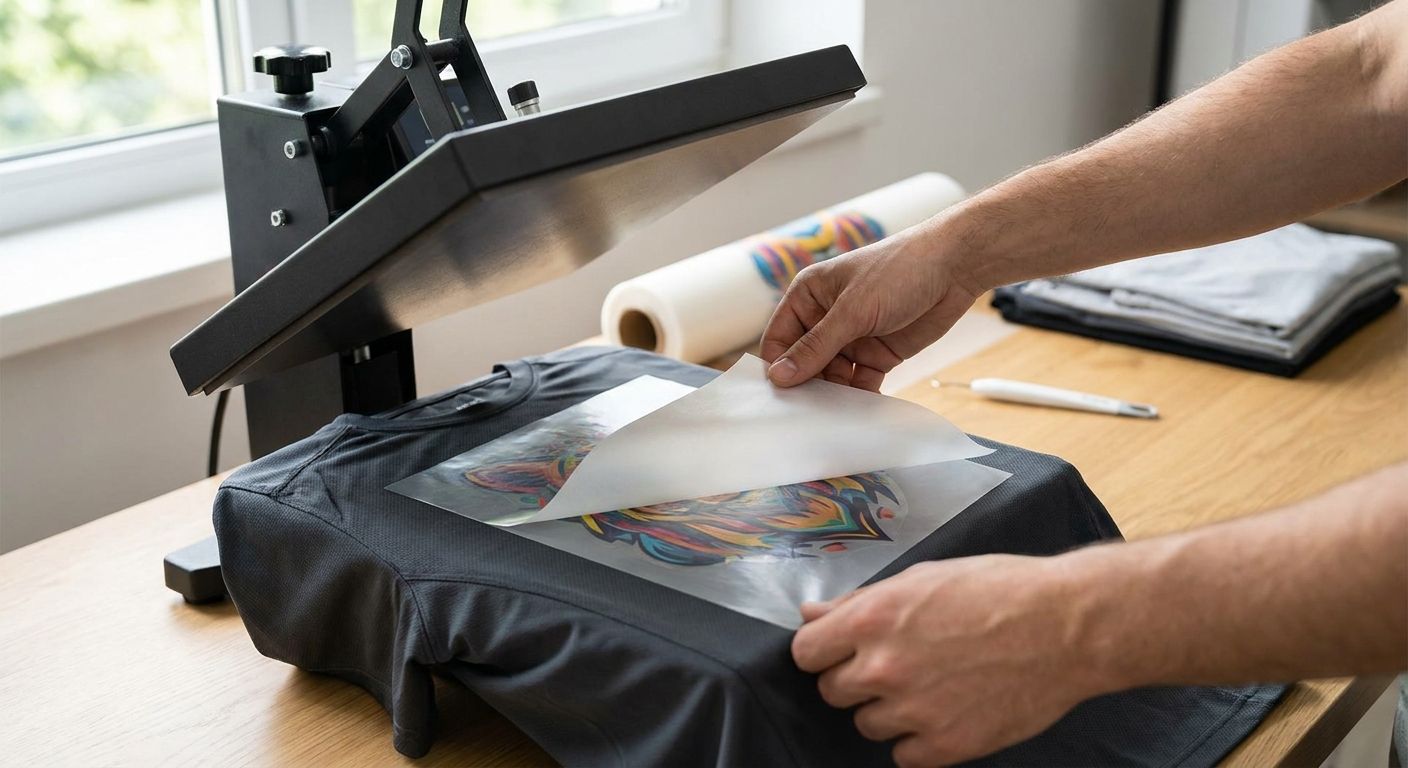 How to heat press DTF transfers on polyester