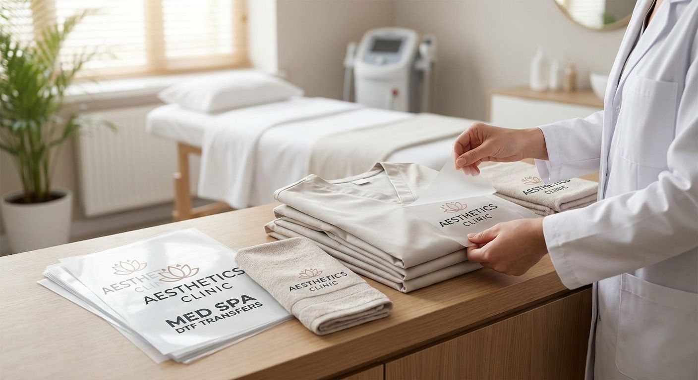 DTF transfers for med spas and aesthetics clinics