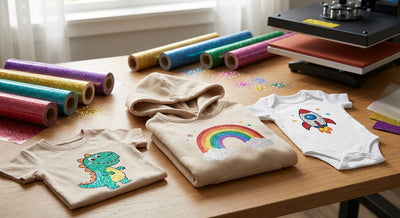 Best glitter DTF transfers for kids apparel