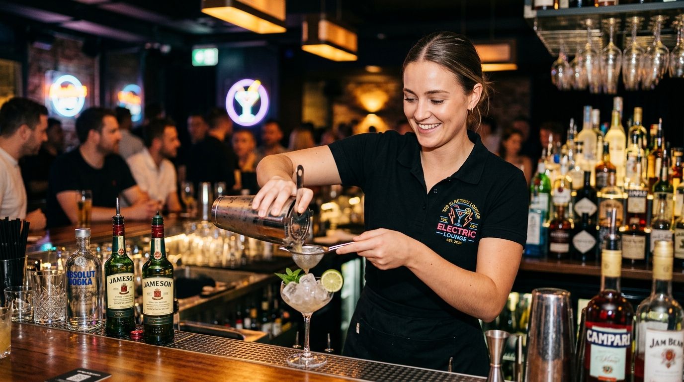 DTF transfers for bar and nightclub staff