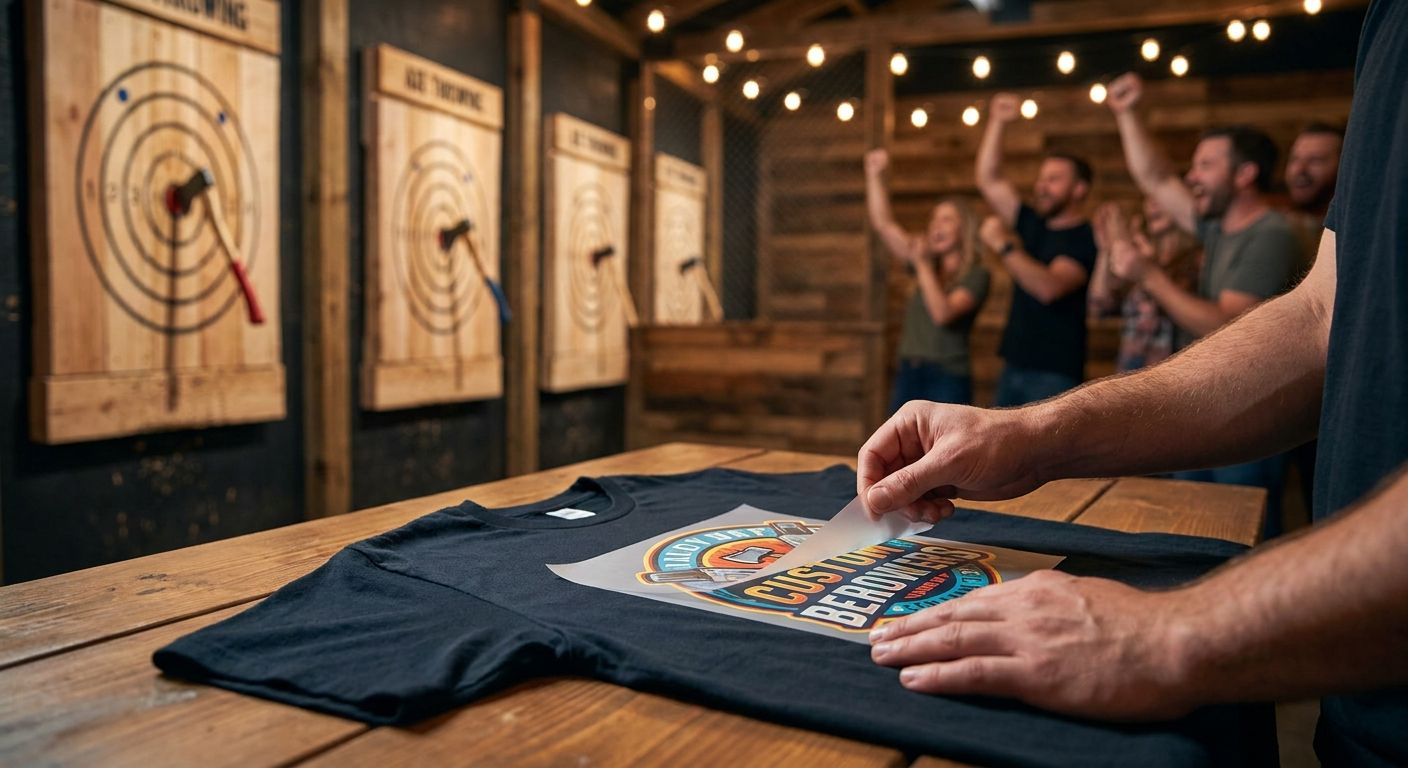 DTF transfers for axe throwing venues