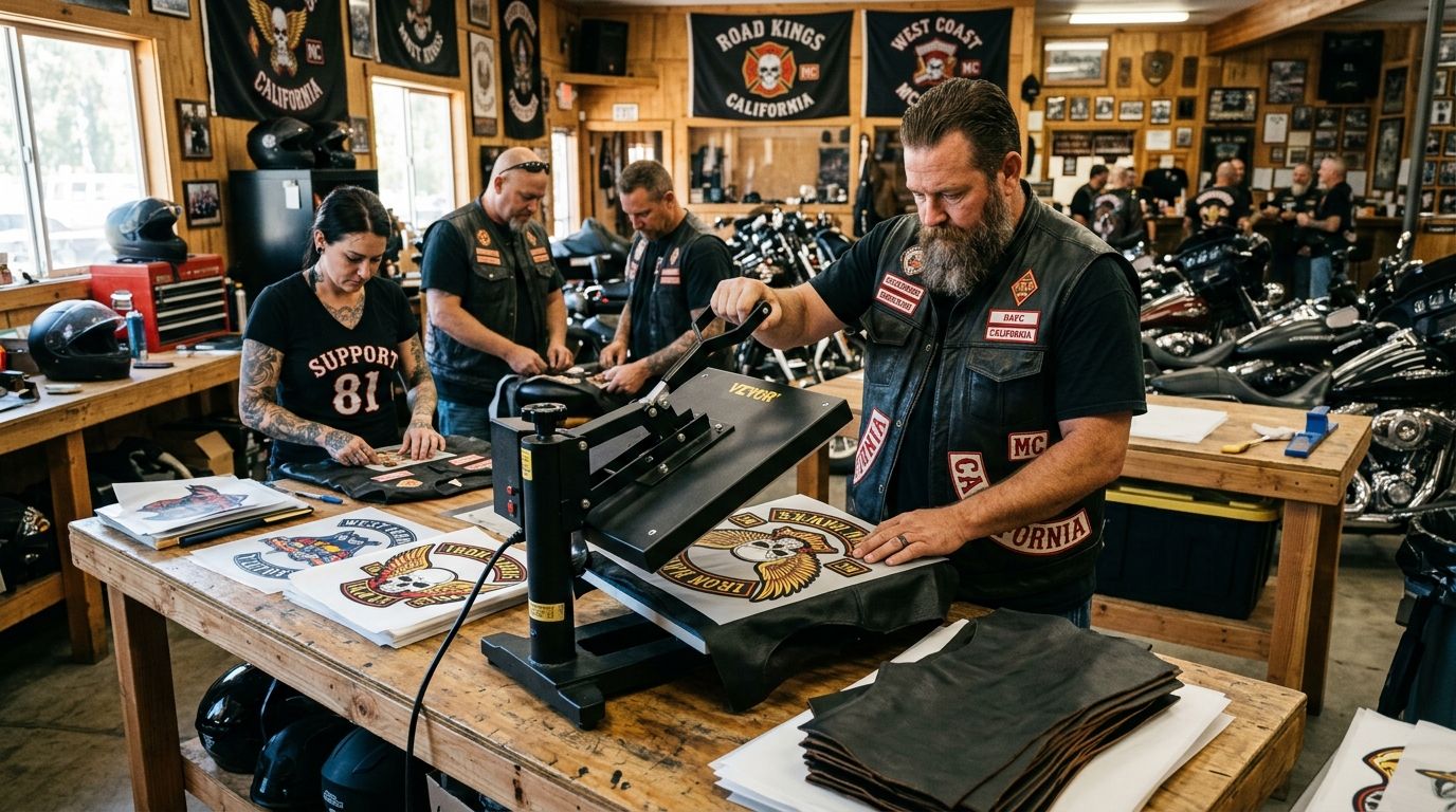 DTF transfers for motorcycle clubs
