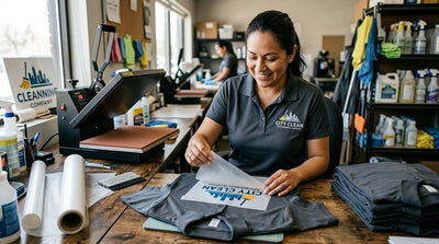 DTF transfers for cleaning service companies