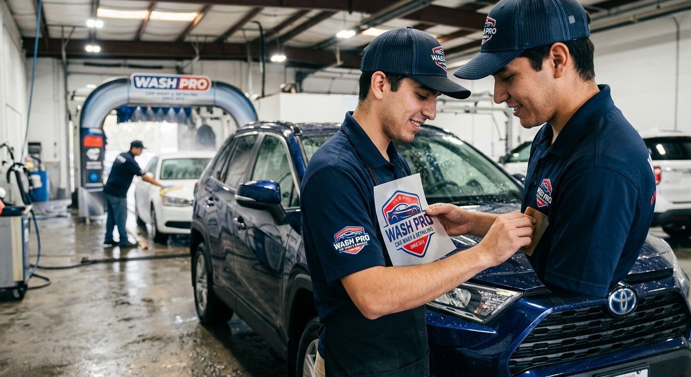 DTF transfers for car wash businesses