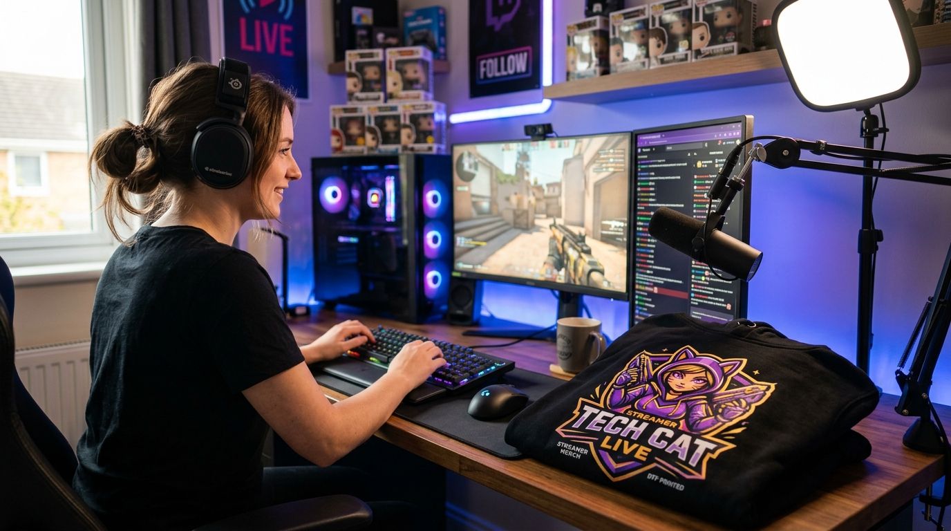 DTF transfers for Twitch streamer merch