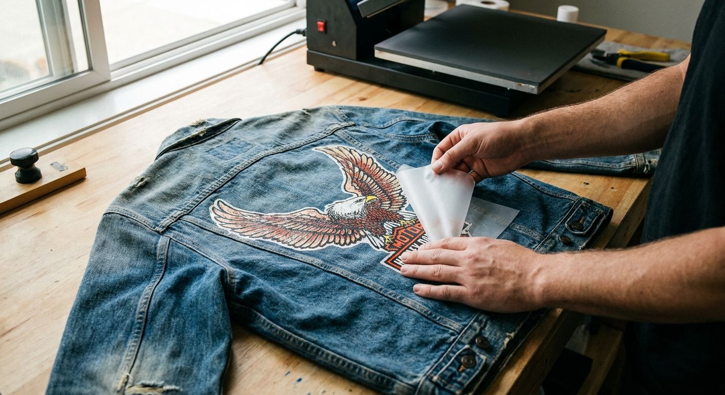 How to apply DTF transfers to denim jackets