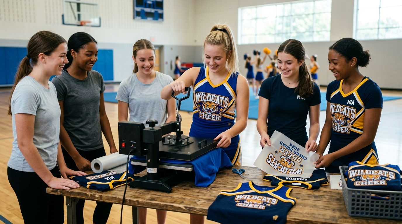 DTF transfers for cheerleading squads