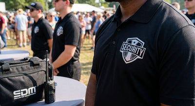DTF transfers for event and security staff apparel